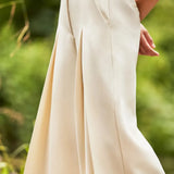 Wide-Leg Cream Trouser