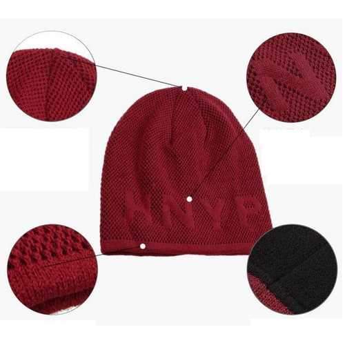 Men Outdooors Ski Mountaineering Cap Warm Crochet Knitting Slouch Beanie Hat