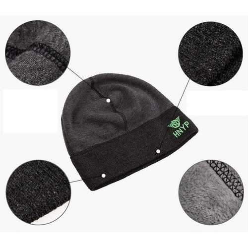 Men Outdoor Ski Moutaineering Climbing Cap Letter HNYP Crochet Knitting Slouch Beanie Hat