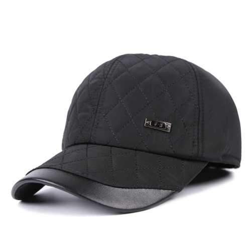 Men Male Earflap Ear Muffs Baseball Cap Adjustable Blank Golf Sport Outdoor Hat