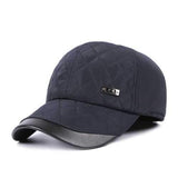 Men Male Earflap Ear Muffs Baseball Cap Adjustable Blank Golf Sport Outdoor Hat