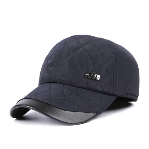 Men Male Earflap Ear Muffs Baseball Cap Adjustable Blank Golf Sport Outdoor Hat
