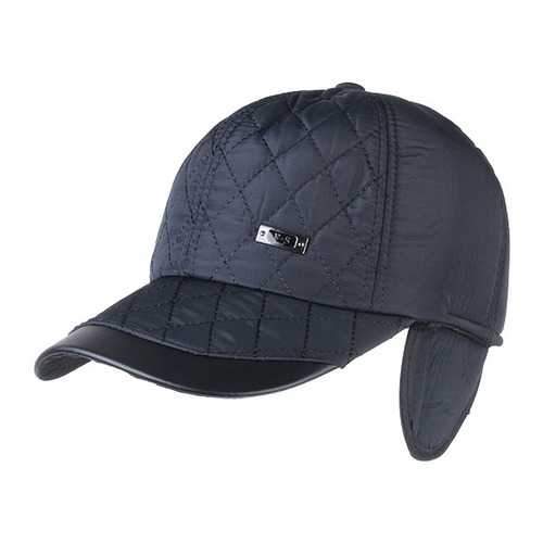 Men Male Earflap Ear Muffs Baseball Cap Adjustable Blank Golf Sport Outdoor Hat