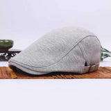 Unisex Cotton Blend Beret Hat Paper Boy Duckbill Golf Flat Buckle Cabbie Cap For Men Women