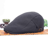 Unisex Cotton Blend Beret Hat Paper Boy Duckbill Golf Flat Buckle Cabbie Cap For Men Women