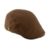 Unisex Cotton Blend Beret Hat Paper Boy Duckbill Golf Flat Buckle Cabbie Cap For Men Women