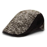 Men Male Knit Beret Newsboy Leather Eaves Gorras Planas Cabbie Ivy Cap