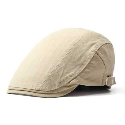 Unisex Men Women Cotton Blend Newsboy Beret Hat Duckbill Golf Flat Buckle Cabbie Cap