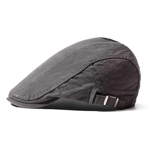 Unisex Men Women Cotton Blend Newsboy Beret Hat Duckbill Golf Flat Buckle Cabbie Cap