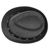 Mens Hat British Retro Skull and Crossbones Woolen Small Jazz Cap