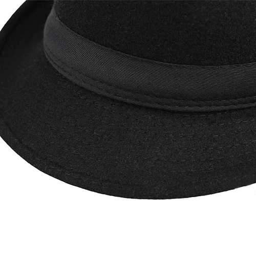Unisex  Jazz Cap Vintage Woolen Bucket Trilby Brim Fedora Panama Hat