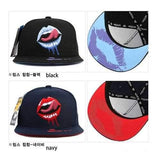 Unisex Men Women Printed Lip Tongue Pattern Hip-hop Baseball Cap Adjustable Snapback Hat