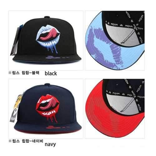 Unisex Men Women Printed Lip Tongue Pattern Hip-hop Baseball Cap Adjustable Snapback Hat