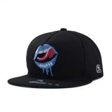 Unisex Men Women Printed Lip Tongue Pattern Hip-hop Baseball Cap Adjustable Snapback Hat