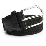 Unisex Men Women Elastic Woven Stretch Canvas Pin Buckle Belt Pants Strip