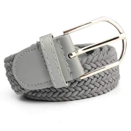 Unisex Men Women Elastic Woven Stretch Canvas Pin Buckle Belt Pants Strip