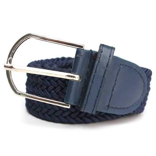 Unisex Men Women Elastic Woven Stretch Canvas Pin Buckle Belt Pants Strip