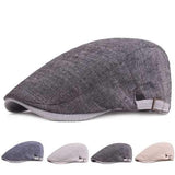 Men Cotton Beret Hat Buckle Adjustable Paper Boy Newsboy Cabbie Golf Gentleman Cap