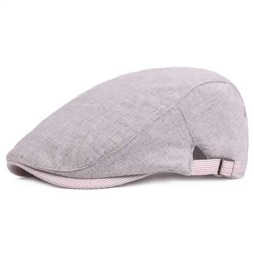 Men Cotton Beret Hat Buckle Adjustable Paper Boy Newsboy Cabbie Golf Gentleman Cap