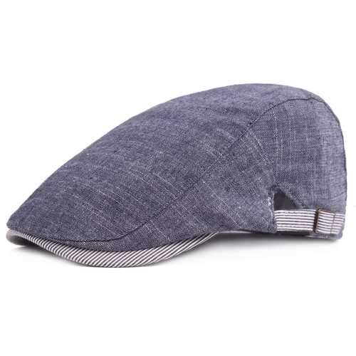 Men Cotton Beret Hat Buckle Adjustable Paper Boy Newsboy Cabbie Golf Gentleman Cap