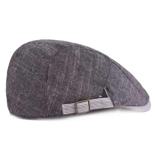 Men Cotton Beret Hat Buckle Adjustable Paper Boy Newsboy Cabbie Golf Gentleman Cap