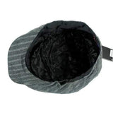 Men Herringbone Tweed Gatsby Newsboy Cap Cotton Ivy Golf Hunting Driving Flat Cabbie Hat