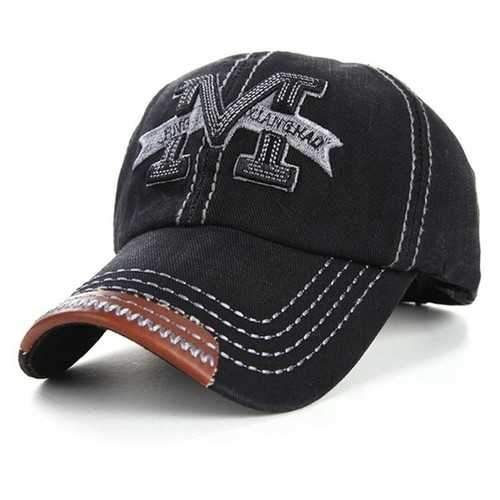Unisex Men Women M Embroidery Snapback Hats Hip-hop Adjustable Baseball Cap Hat