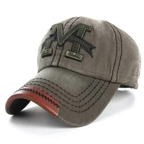 Unisex Men Women M Embroidery Snapback Hats Hip-hop Adjustable Baseball Cap Hat