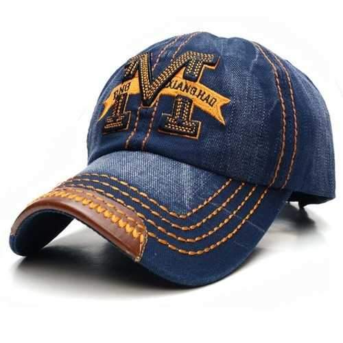 Unisex Men Women M Embroidery Snapback Hats Hip-hop Adjustable Baseball Cap Hat