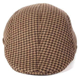 Unisex Men Women Cotton Blend Swallow Grid  Beret Cap Paper Boy Flat Cowboy Cabbie Hat