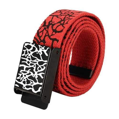 Unisex Belt Crack Explosion Thickened Canvas Smooth Pure Cotton Sports Belts