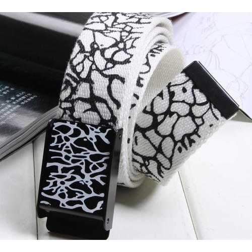 Unisex Belt Crack Explosion Thickened Canvas Smooth Pure Cotton Sports Belts