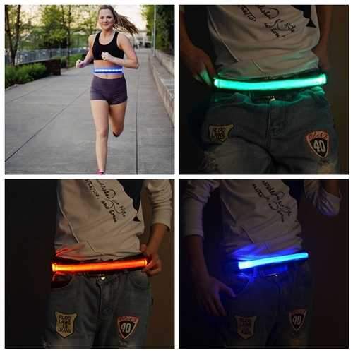 LED Flashing Waistband Safety Reflective Waistband Bicycle Jogging Running Belt