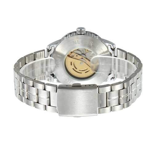 Gucamel GT01 Skeleton Stainless Steel Band Mechanical Men Watch