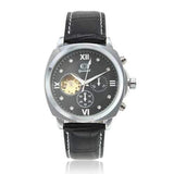 Gucamel GT04 Crystal PU Leather Band Mechanical Men Watch