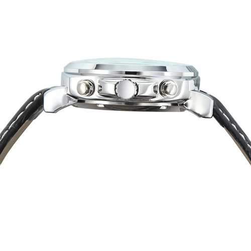 Gucamel GT04 Crystal PU Leather Band Mechanical Men Watch