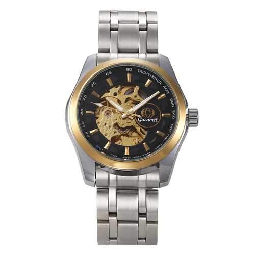Gucamel GT06 Skeleton Stainless Steel Band Mechanical Men Watch