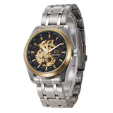 Gucamel GT06 Skeleton Stainless Steel Band Mechanical Men Watch