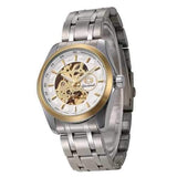 Gucamel GT06 Skeleton Stainless Steel Band Mechanical Men Watch