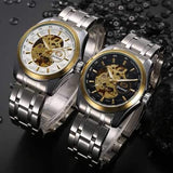 Gucamel GT06 Skeleton Stainless Steel Band Mechanical Men Watch