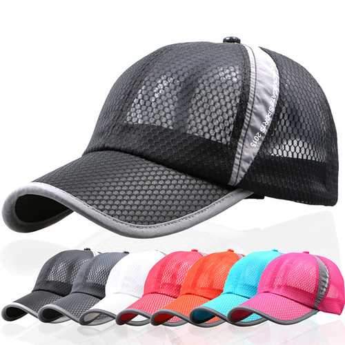 Unisex Men Women Mesh Breathable Summer Hat Sport Adjustable Buckle Baseball Cap