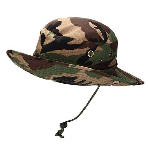 MUXINCAMP Outdoor Fisherman Hat Military Ben Nepalese Jungle Rounded Edges Bucket Hat