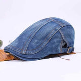 Unisex Men Women Denim Jeans Washed Newsboy Beret Hat