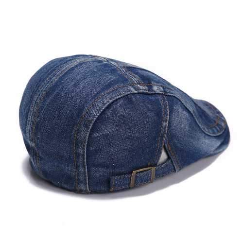 Unisex Men Women Denim Jeans Washed Newsboy Beret Hat