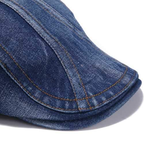 Unisex Men Women Denim Jeans Washed Newsboy Beret Hat