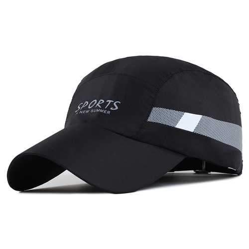 Unisex Polyester Quick Dry Breathable Baseball Cap Outdoor Sport Adjustable Buckle Snapback Hat