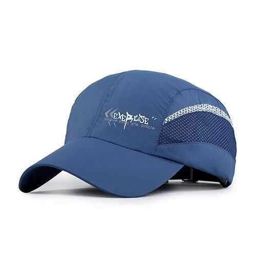 Unisex Polyester Quick Dry Mesh Baseball Cap Breathable Outdoor Sport Adjustable Buckle Hat