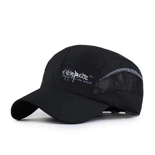 Unisex Polyester Quick Dry Mesh Baseball Cap Breathable Outdoor Sport Adjustable Buckle Hat