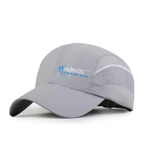 Unisex Polyester Quick Dry Mesh Baseball Cap Breathable Outdoor Sport Adjustable Buckle Hat