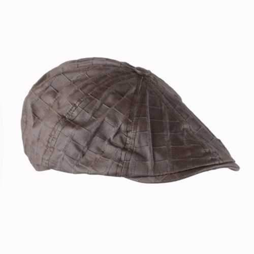 Men Cotton Octagonal Cap Outdoor Casual Plaid Newsboy Beret Painter Cap